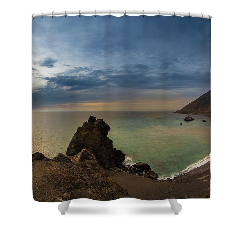 Scenics Shower Curtain featuring the photograph Pacific Coast Highway Shore by J. Andruckow
