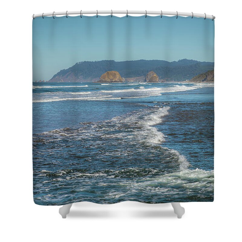 Haystack Shower Curtain featuring the photograph Pacific Shores 0918 by Kristina Rinell