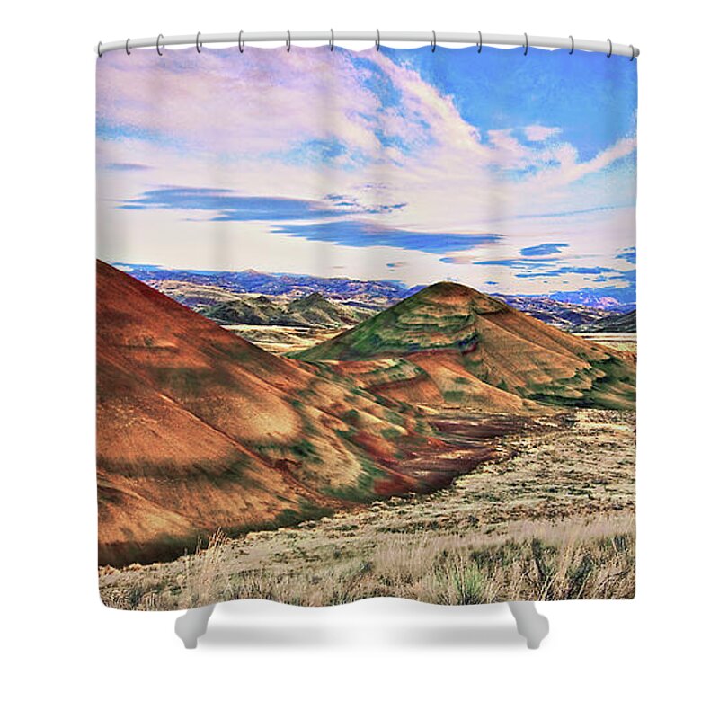 Painted Hills Shower Curtain featuring the photograph Oregon Painted Hills Before Dawn by John Christopher