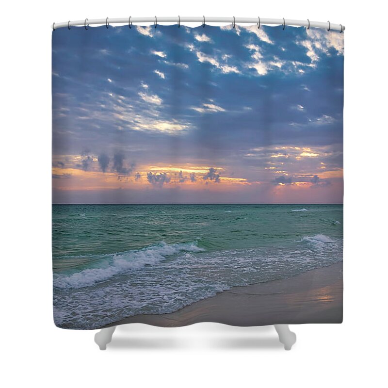 Sunset Shower Curtain featuring the photograph Panama City Beach Sunset by Lorraine Baum