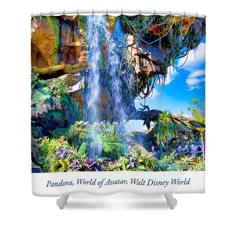 Pandora Shower Curtain featuring the photograph Pandora, World of Avatar, Walt Disney World by A Macarthur Gurmankin