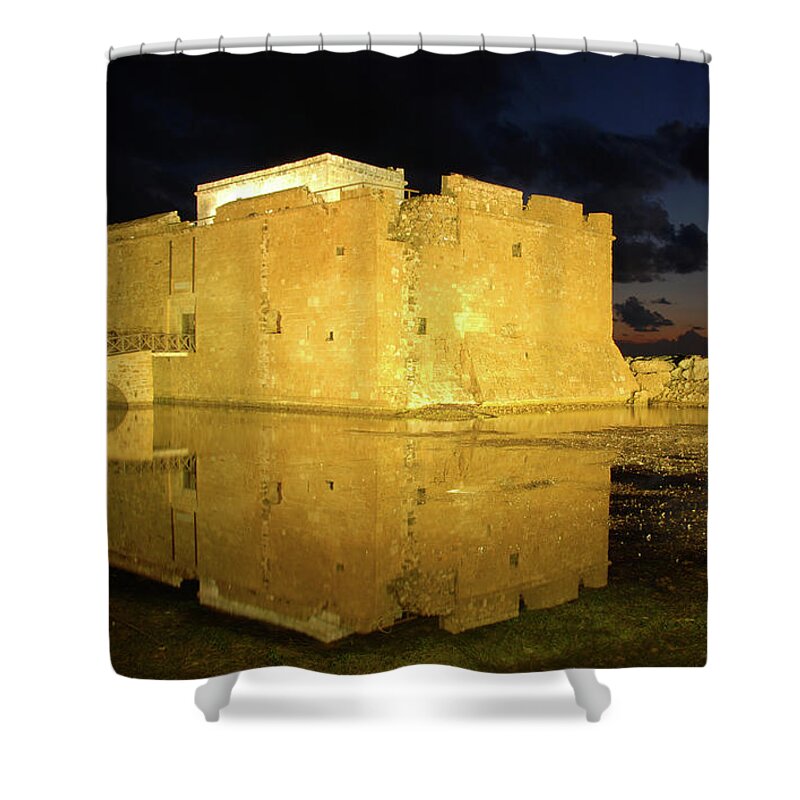 Castle Shower Curtain featuring the photograph Paphos Medieval Castle by Michalakis Ppalis