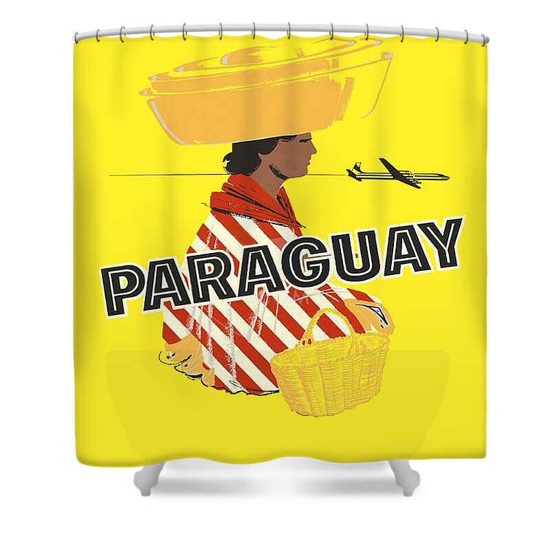 Paraguay Shower Curtain featuring the digital art Paraguay by Long Shot