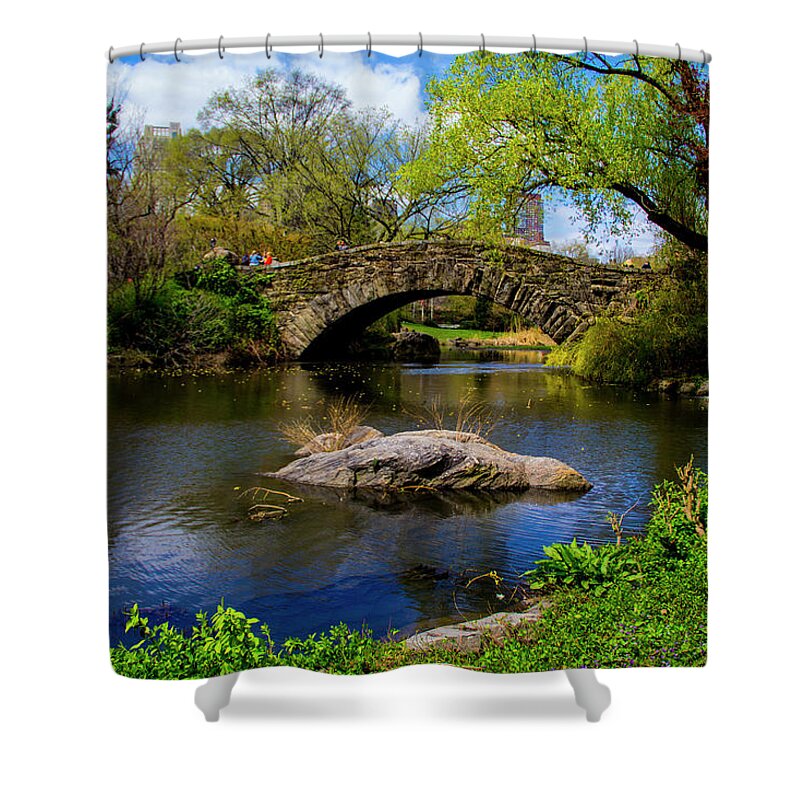 New York Shower Curtain featuring the photograph Park bridge2 by Stuart Manning