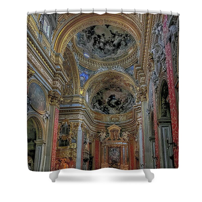 Chiesa Nuova Shower Curtain featuring the photograph Parrocchia Santa Maria in Vallicella by Joseph Yarbrough
