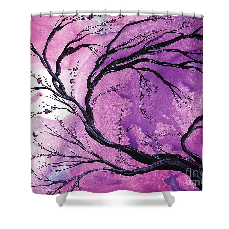 Abstract Shower Curtain featuring the painting Passage Through Time by MADART by Megan Aroon