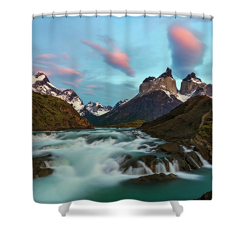 Fitz Roy Shower Curtain featuring the photograph Patagonia 002 by Bernardo Galmarini