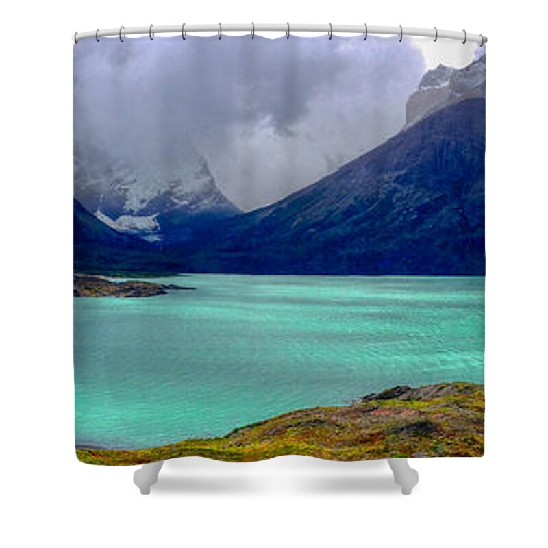 Home Shower Curtain featuring the photograph Patagonia Glacial Lake by Richard Gehlbach