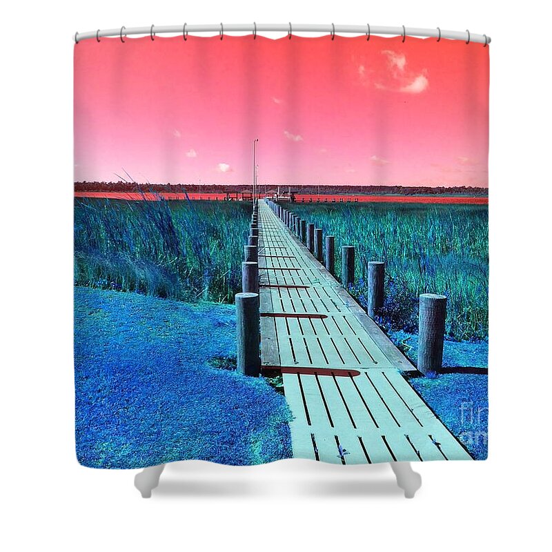 Pier Shower Curtain featuring the photograph Path by Bill King