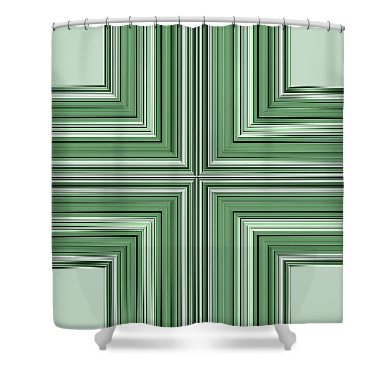 Stripes Shower Curtain featuring the digital art Pattern 17 by Angie Tirado