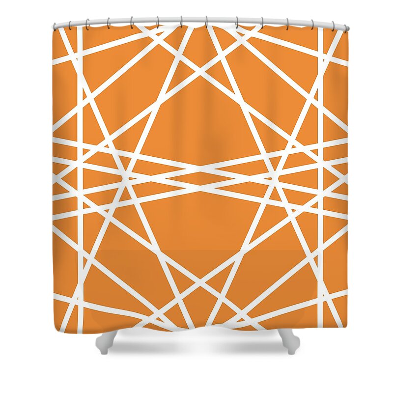 Symmetrical Shower Curtain featuring the digital art Pattern 6 by Angie Tirado
