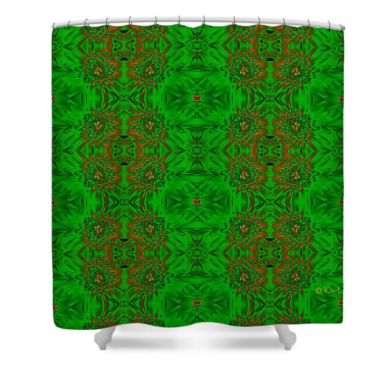 Pattern Shower Curtain featuring the photograph Pattern in Green by Kae Cheatham