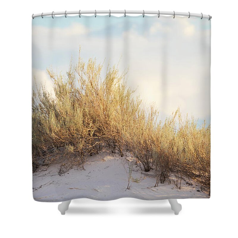 White Sands National Monument Shower Curtain featuring the photograph Peaceful Dunes by Doug Sturgess