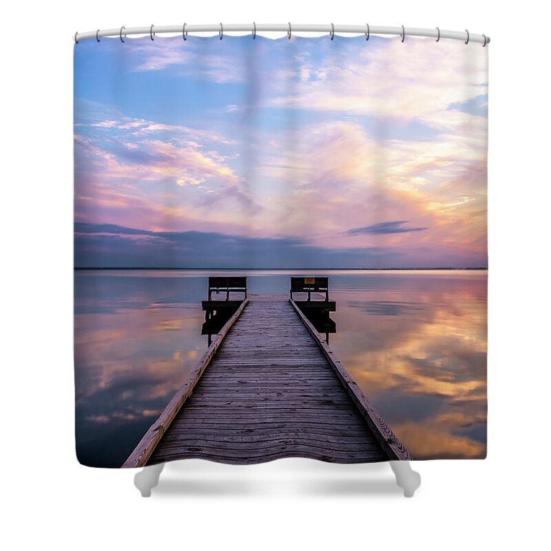 Landscape Shower Curtain featuring the photograph Peaceful by Russell Pugh