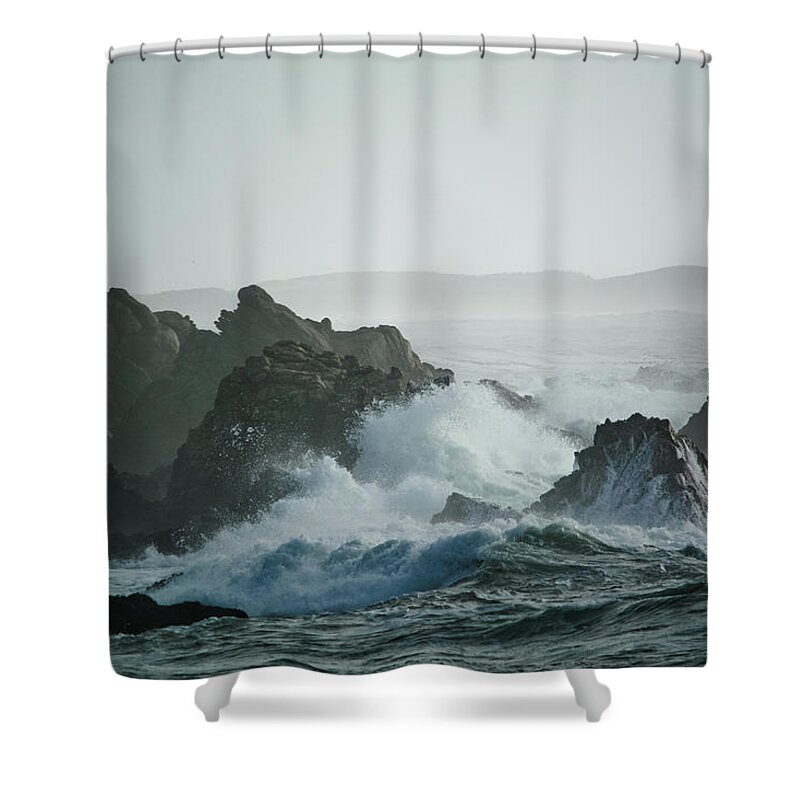 17 Mile Drive Shower Curtain featuring the photograph Pebble Beach Coast by Kyle Hanson