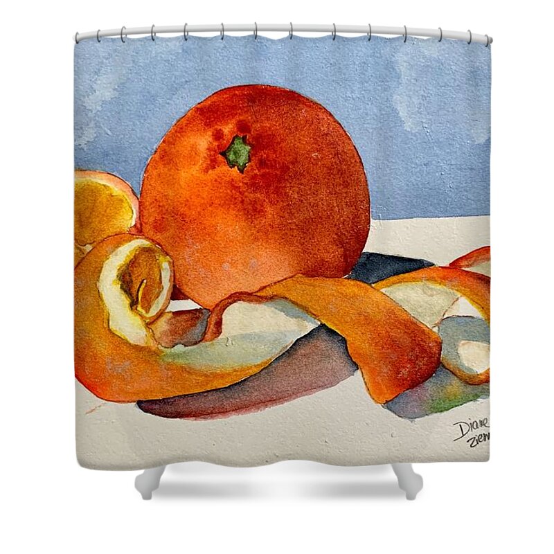  Shower Curtain featuring the painting Peeling by Diane Ziemski