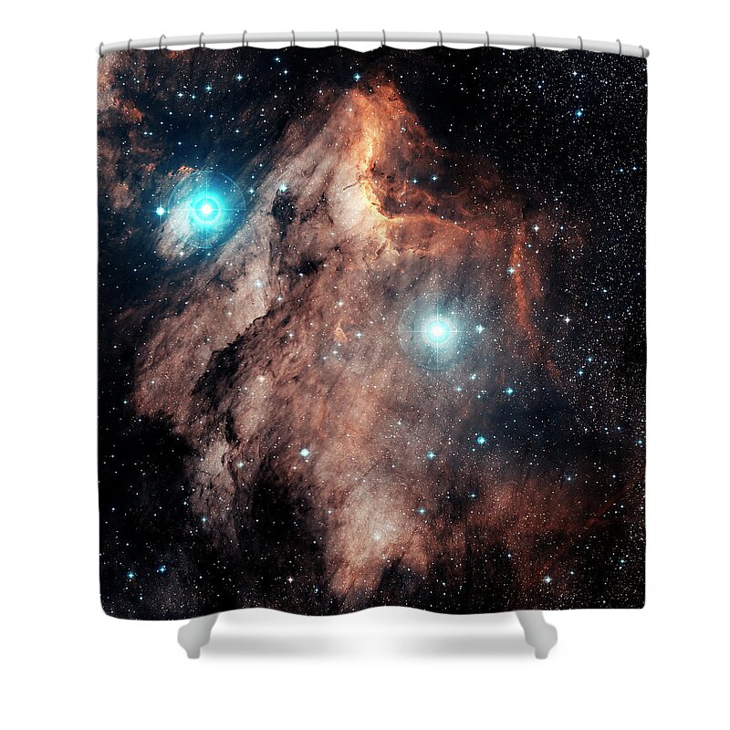 Constellation Shower Curtain featuring the photograph Pelican Nebula by Stocktrek Images
