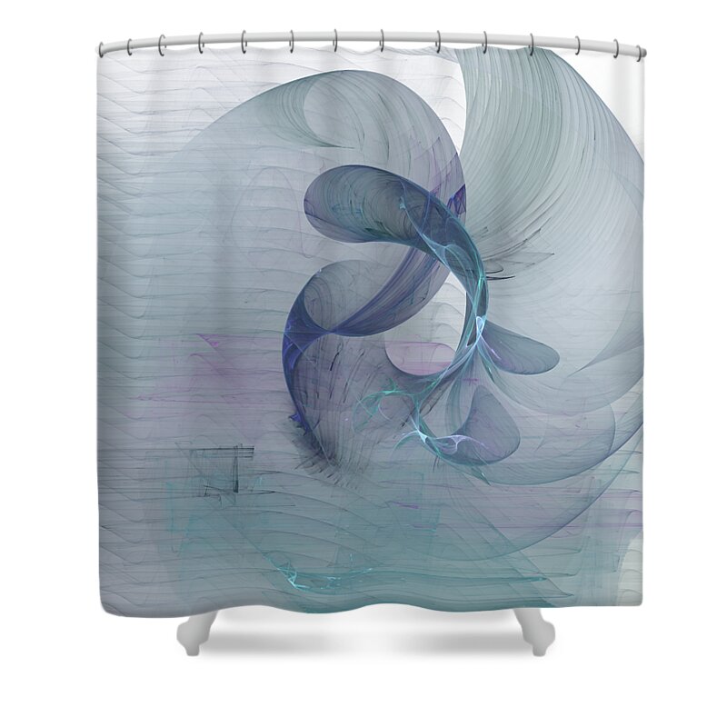 Periwinkle Shower Curtain featuring the digital art Periwinkle by Ilia -