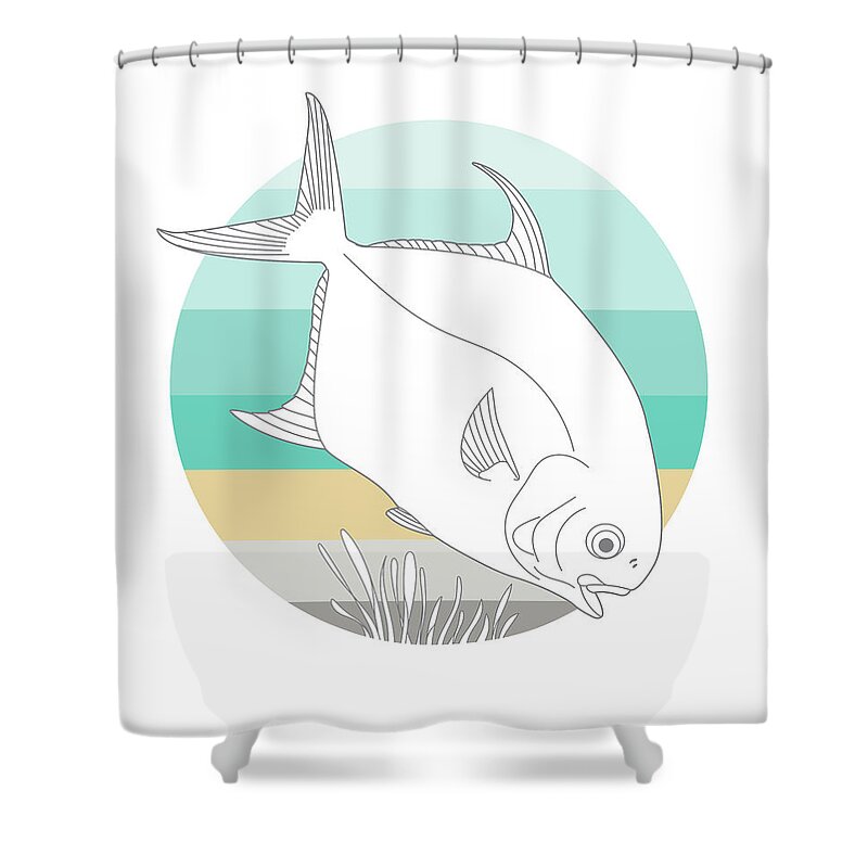 Permit Shower Curtain featuring the digital art Permit by Kevin Putman
