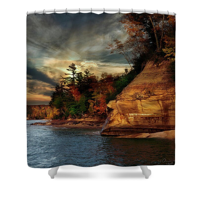 Evie Shower Curtain featuring the photograph Pictured Rocks National Park by Evie Carrier