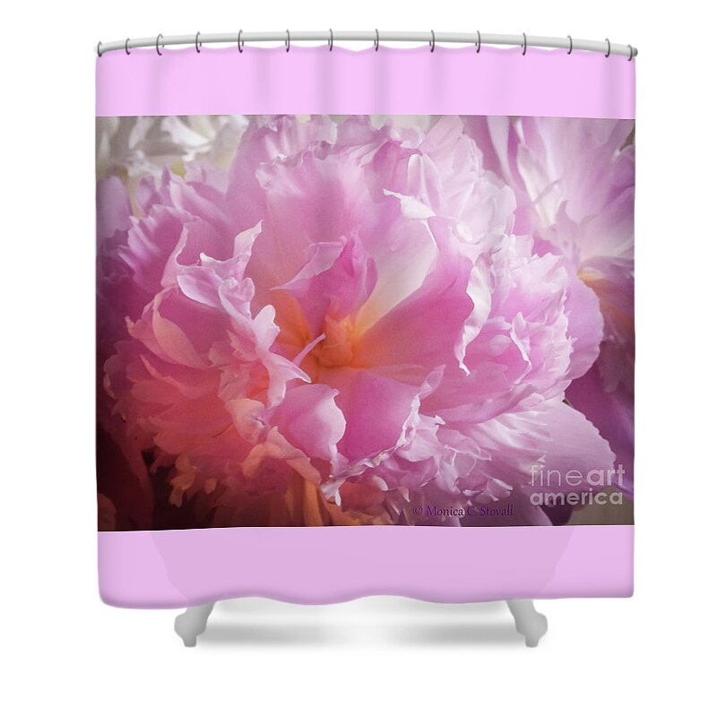 Peony Shower Curtain featuring the photograph Pink Flowers No. 77 by Monica C Stovall