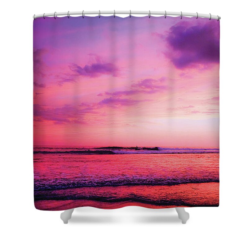 Ocean Shower Curtain featuring the photograph Wind n Sea Pink Seas by JoAnn Silva