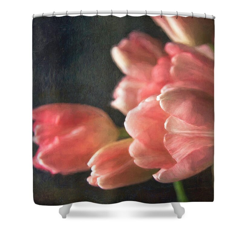 Tulips Shower Curtain featuring the photograph Pink Tulip Bouquet by Cindi Ressler