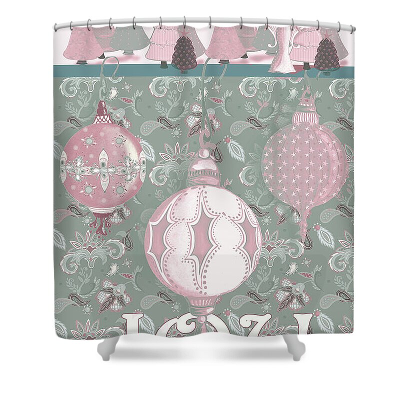 Pink Shower Curtain featuring the painting Pink Wonderland Joy by Andi Metz