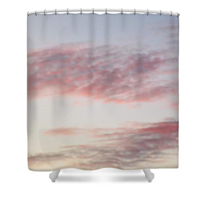 Clouds Shower Curtain featuring the photograph Pinkish by Rosita Larsson