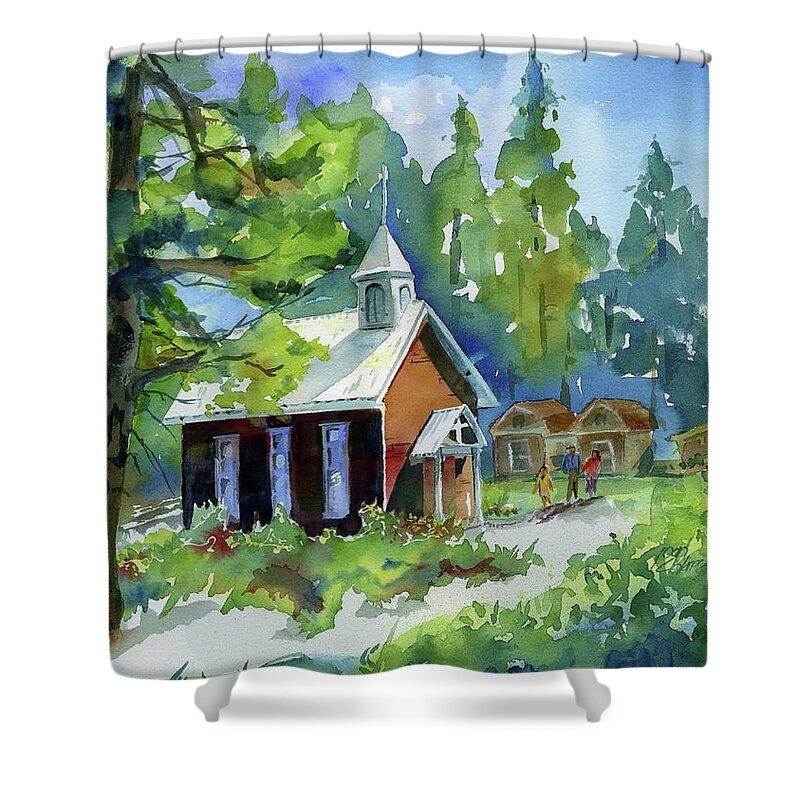 Churches Shower Curtain featuring the photograph Pioneer Union Church by Joan Chlarson