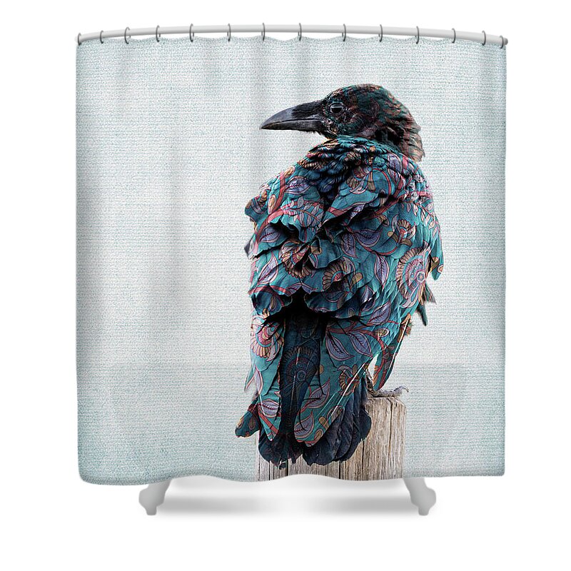 Raven Shower Curtain featuring the photograph Places to Go by Mary Hone