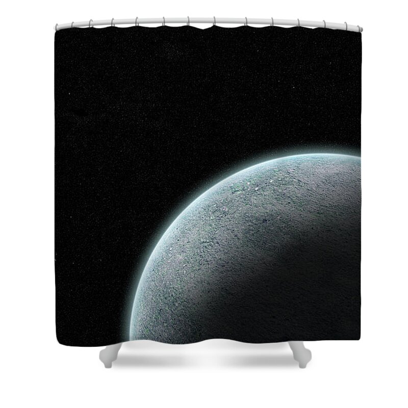 Outdoors Shower Curtain featuring the photograph Planet With Atmosphere by Richard Newstead