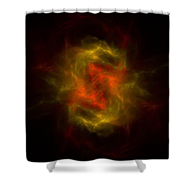 Orange Color Shower Curtain featuring the photograph Plasmalights™ Burst by Capsule