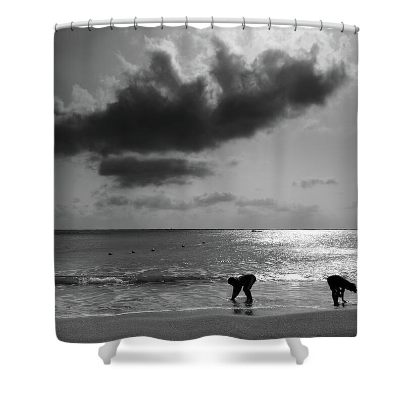 Water's Edge Shower Curtain featuring the photograph Play In The Water At The Beach by Clover No.7 Photography