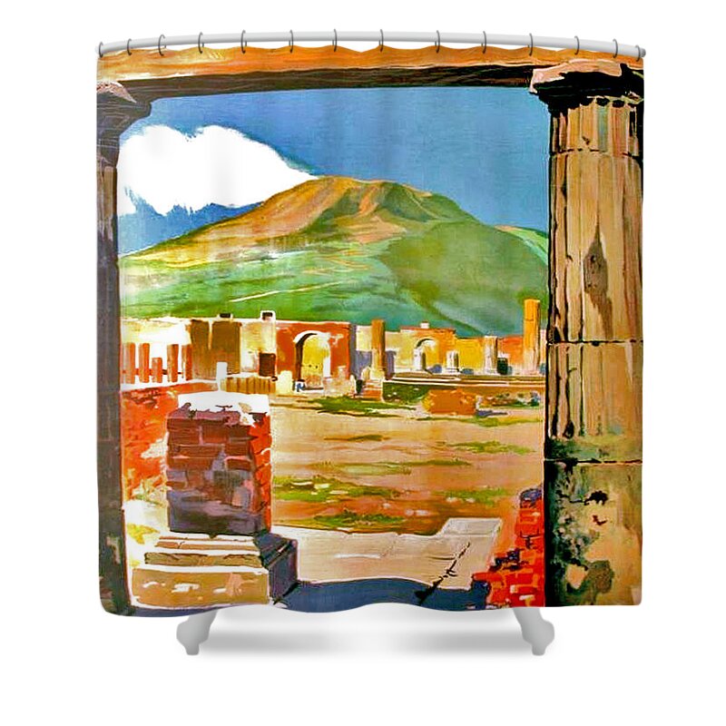 Pompeii Shower Curtain featuring the digital art Pompeii by Long Shot