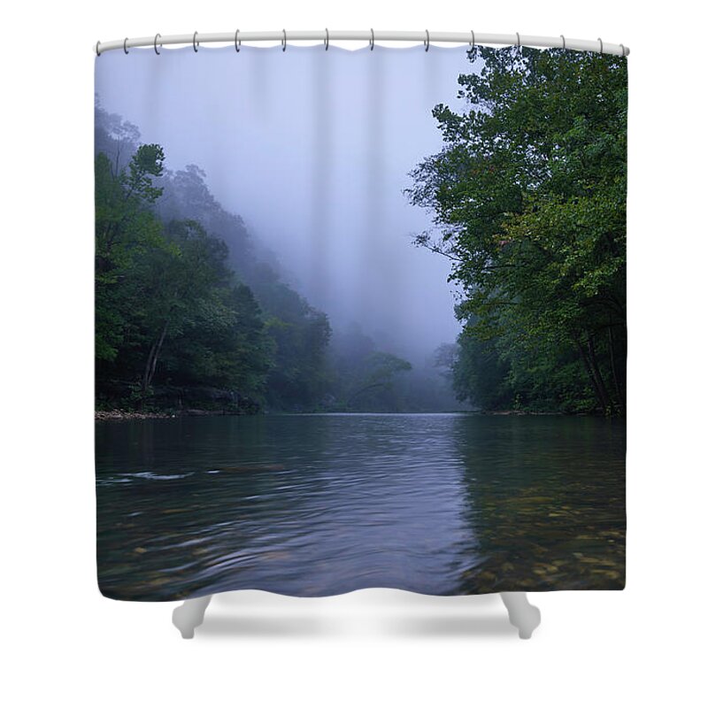 Ponca Fog Shower Curtain featuring the photograph Ponca Fog by David Dedman