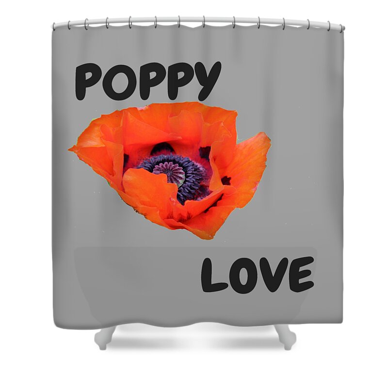 Art For Your Walls Shower Curtain featuring the digital art Poppy Love Too by Denise Morgan