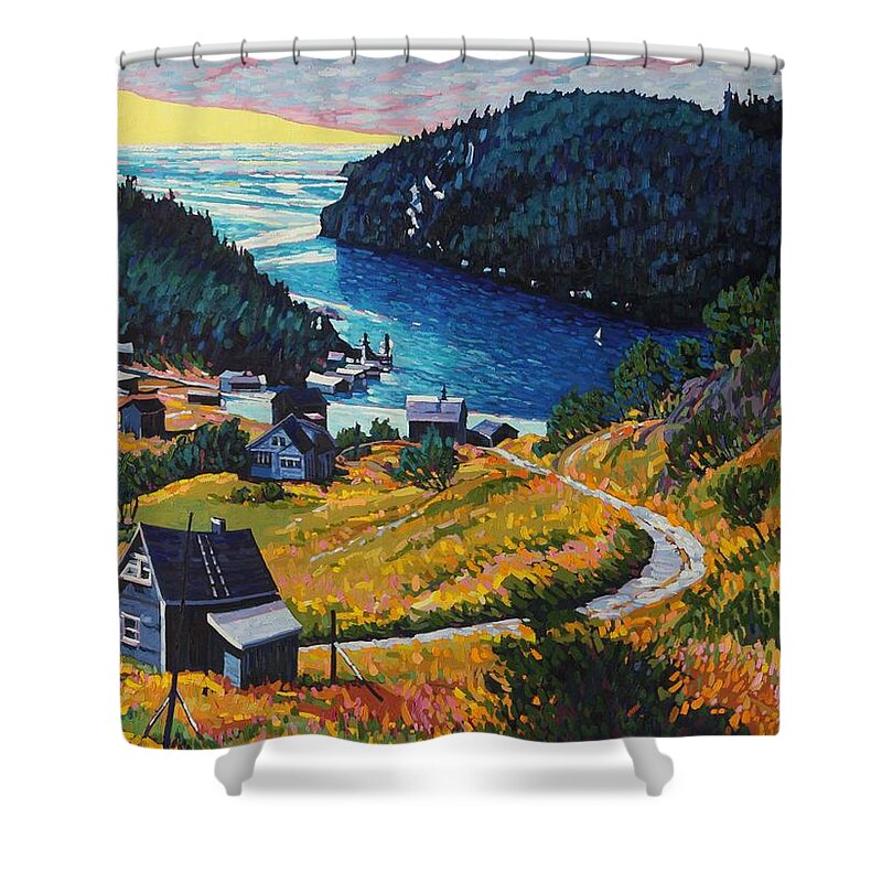 2240 Shower Curtain featuring the painting Port Coldwell by Phil Chadwick