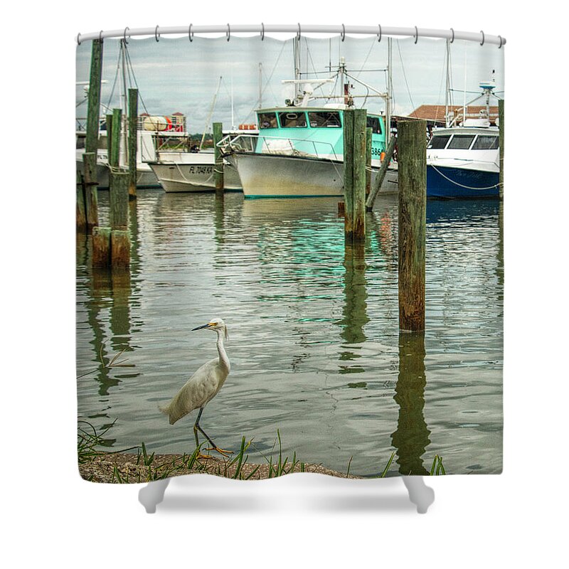 Harbor Shower Curtain featuring the photograph Port Orange Habor by Dorothy Cunningham