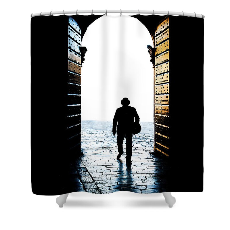 Shadow Shower Curtain featuring the photograph Portcullis by 101cats