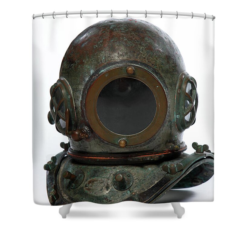 Sports Helmet Shower Curtain featuring the photograph Portrait Of A Helmet by Jun Takahashi
