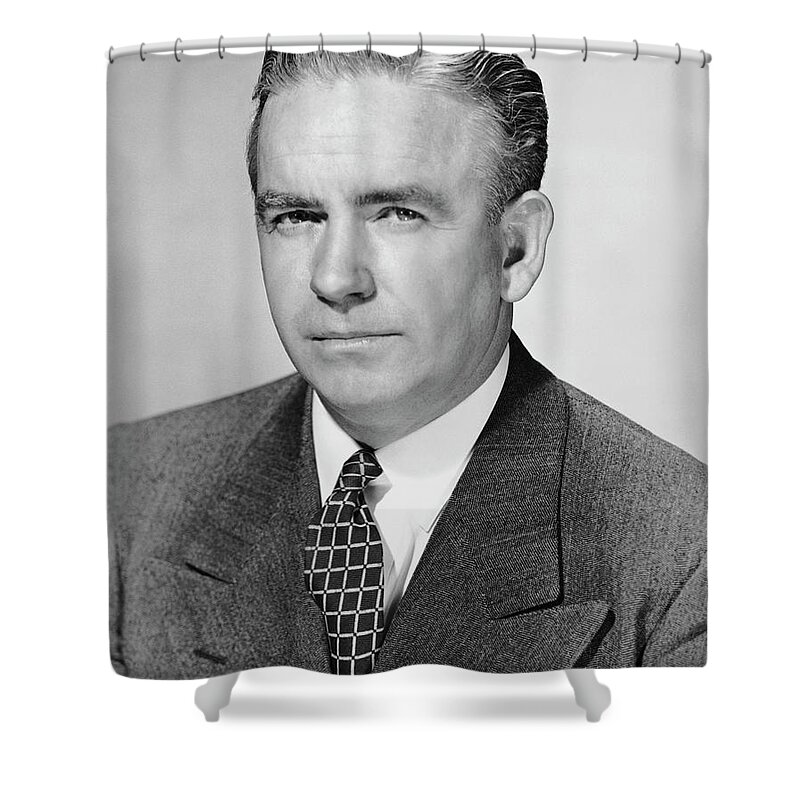 People Shower Curtain featuring the photograph Portrait Of Businessman by George Marks