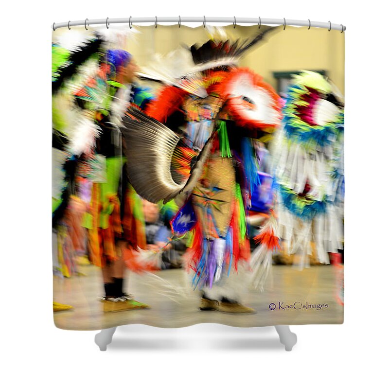 Powwow Shower Curtain featuring the photograph Powwow Abstraction #4 by Kae Cheatham
