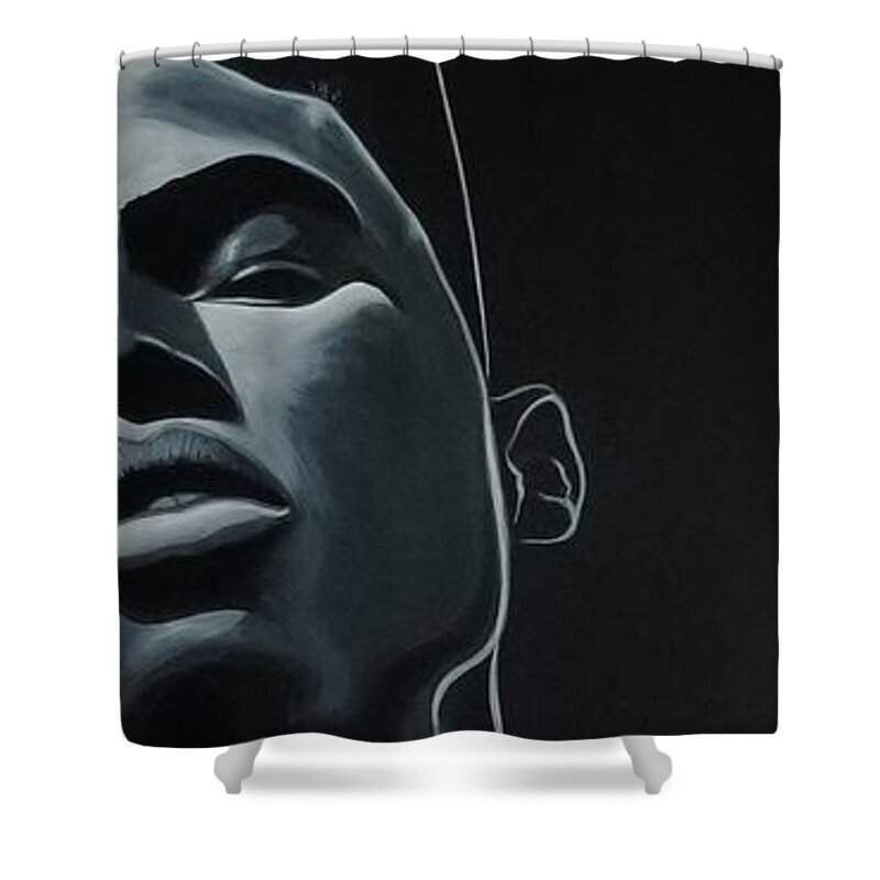  Shower Curtain featuring the painting Presence by Bryon Stewart