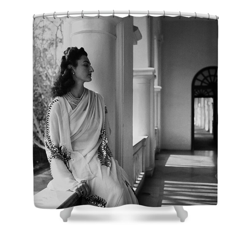 Princess Durri Shevar Berar Shower Curtain featuring the photograph Princess Durri Shevar Berar, Daughter Of The Former Sultan Of Turkey by Mountain Dreams