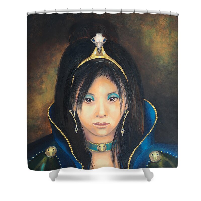 Princess Shower Curtain featuring the painting Princess Mai Karuki by David Bader