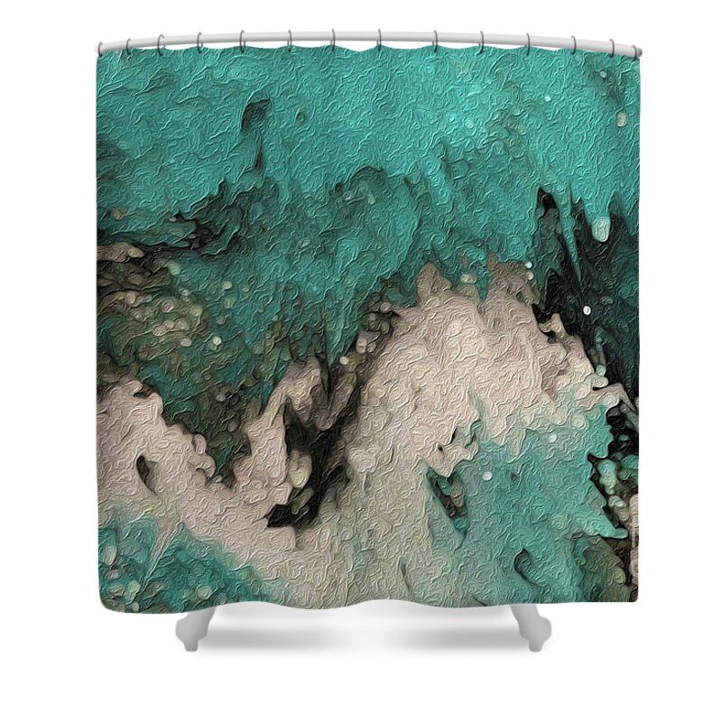 Black Shower Curtain featuring the painting Psalm 59 17. I Will Sing Praises by Mark Lawrence