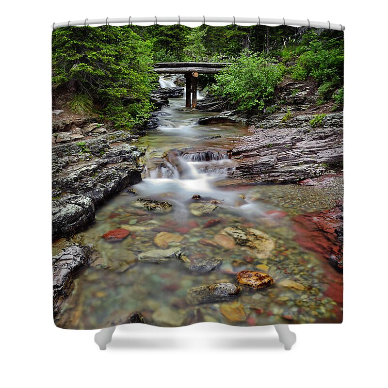Ptarmigan Shower Curtain featuring the photograph Ptarmigan Falls 1 by Roger Snyder