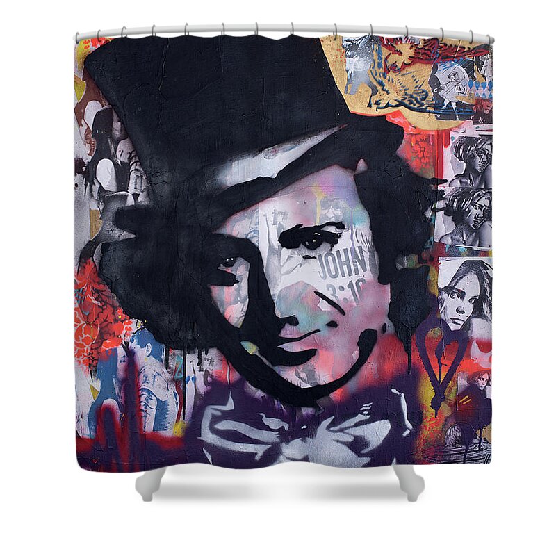 Top Hat Shower Curtain featuring the mixed media Pure Imagination by SORROW Gallery