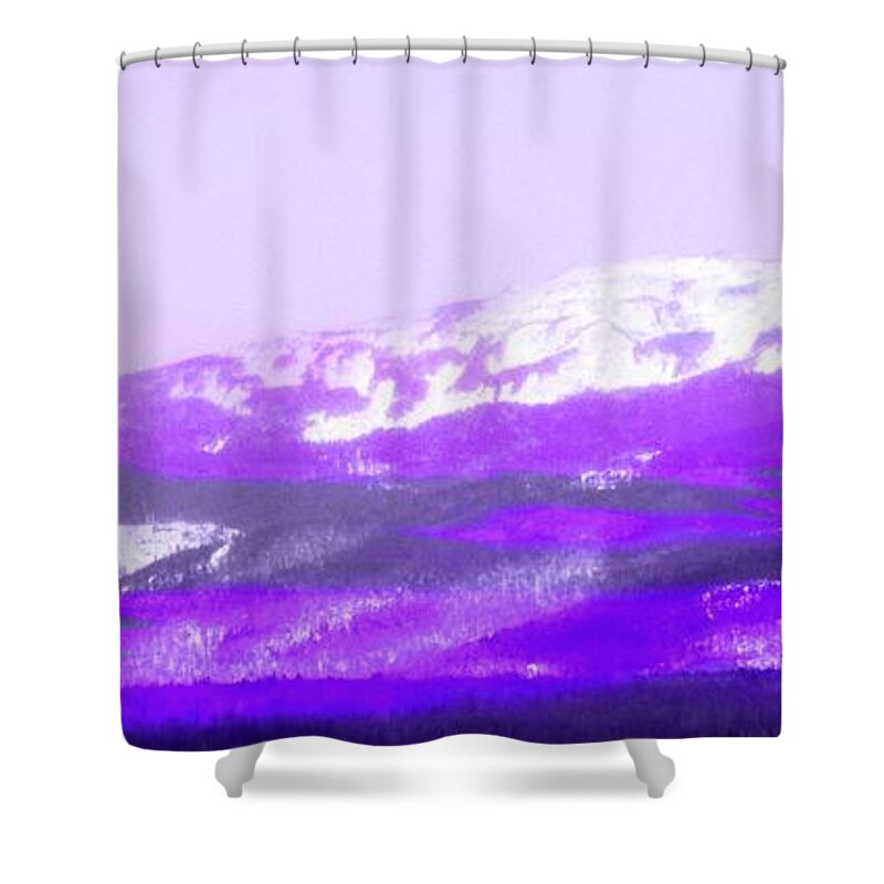 Purple Mountain Majesty Shower Curtain featuring the photograph Purple Mountain Majesty by Mike Breau